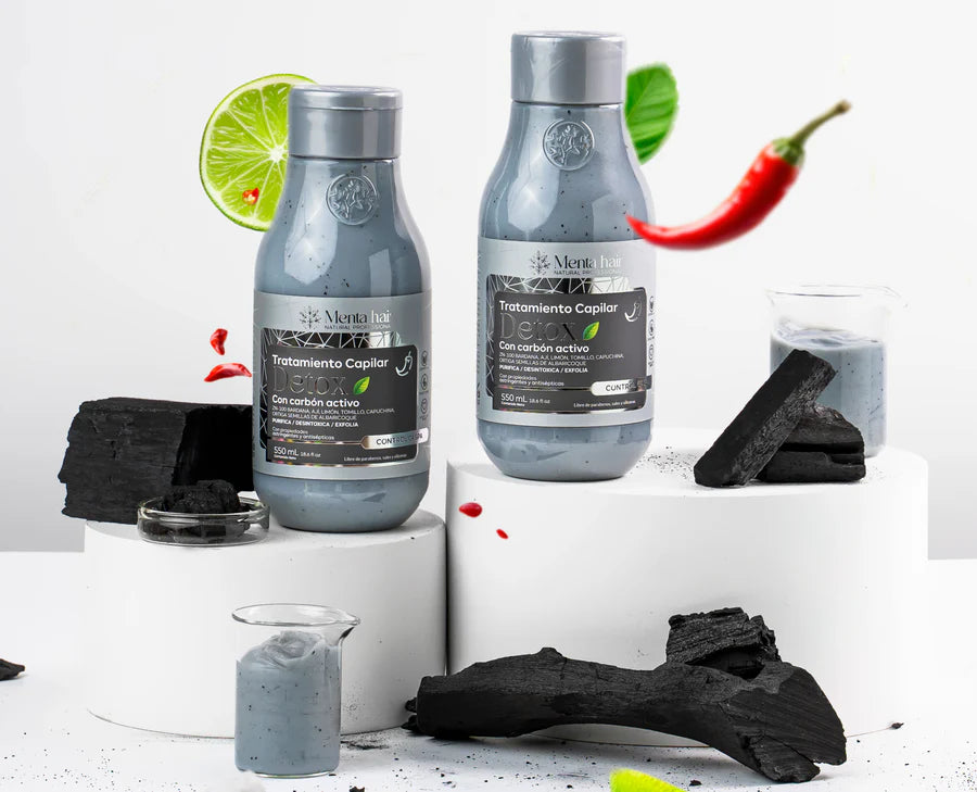 Tratamiento Capilar Detox Con Carbon Activado X550ml